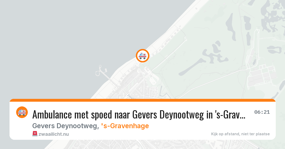 Ambulance met spoed naar Gevers Deynootweg in 's-Gravenhage — 22 jul 2026