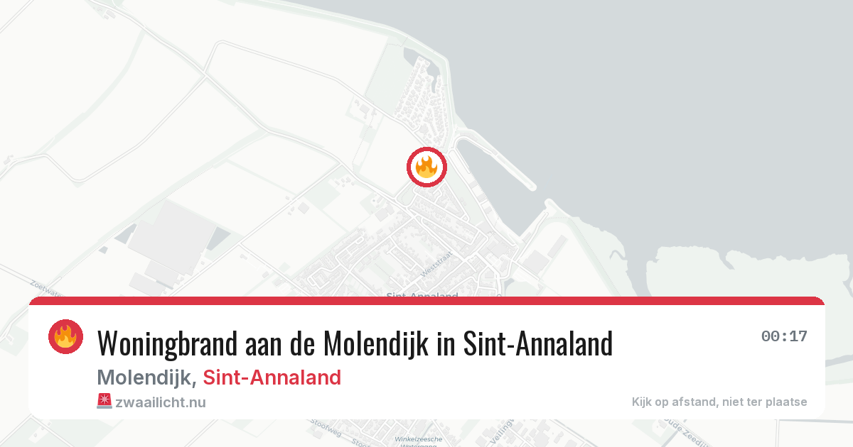 Woningbrand aan de Molendijk in Sint-Annaland — 25 mei 2026