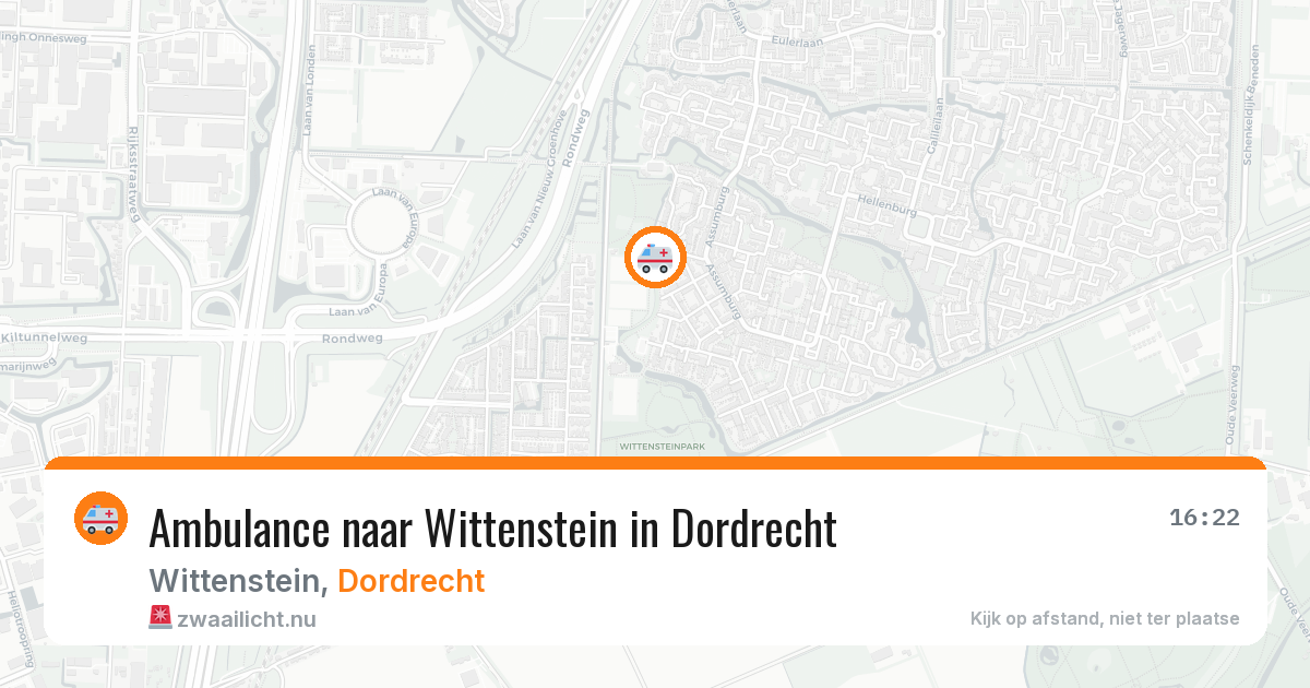 Ambulance naar Wittenstein in Dordrecht — 11 jul 2026