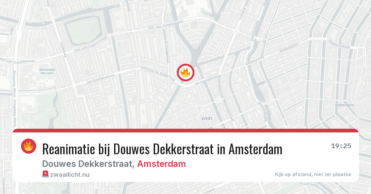 Reanimatie bij Douwes Dekkerstraat in Amsterdam — 23 mrt 2026