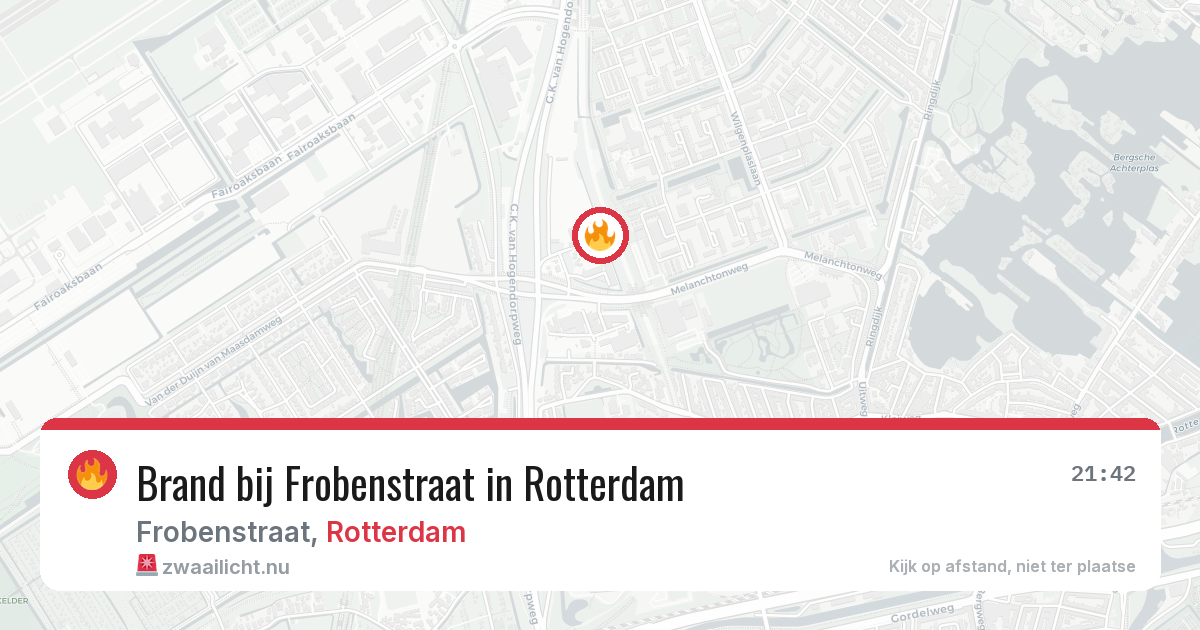 Brand bij Frobenstraat in Rotterdam — 25 mrt 2026
