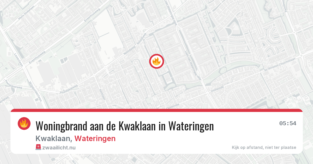 Woningbrand aan de Kwaklaan in Wateringen — 12 jul 2026