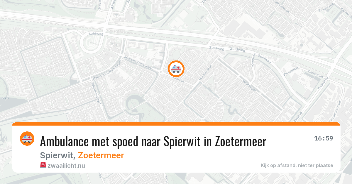Ambulance met spoed naar Spierwit in Zoetermeer — 21 jan 2026
