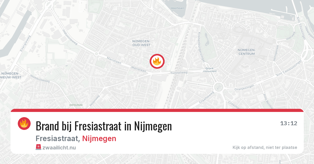Brand bij Fresiastraat in Nijmegen — 17 jul 2026