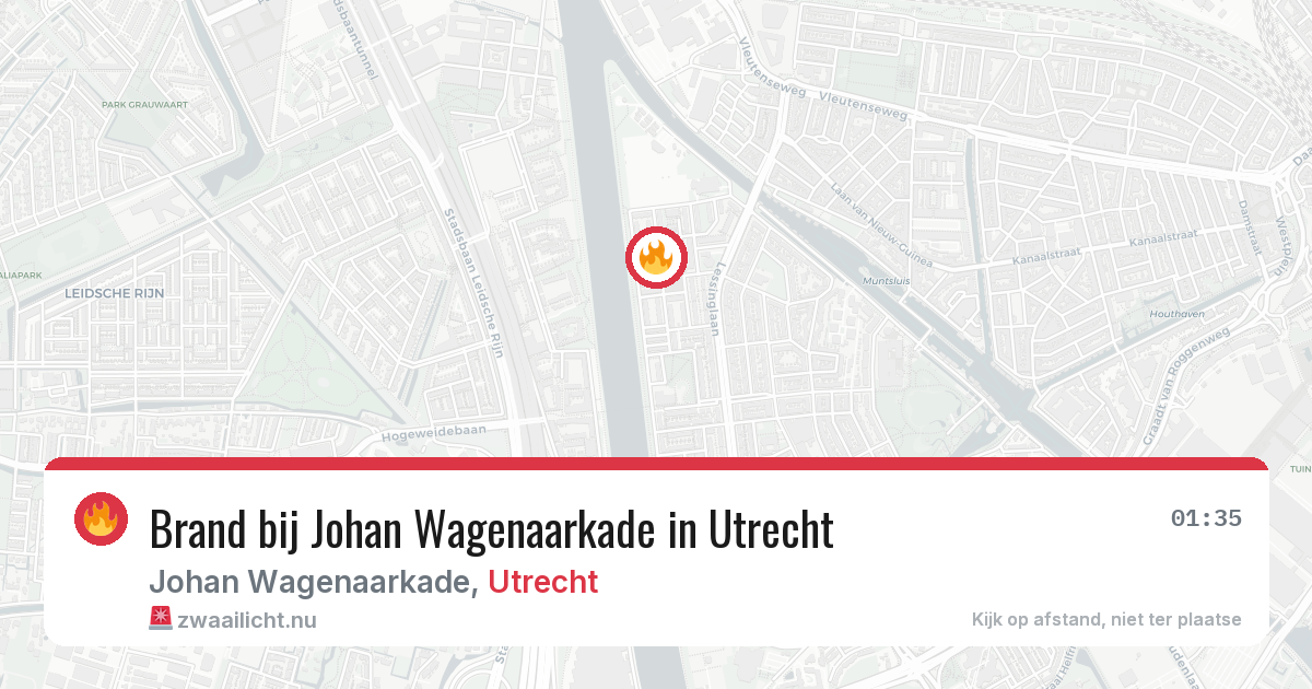 Brand bij Johan Wagenaarkade in Utrecht — 26 jul 2026