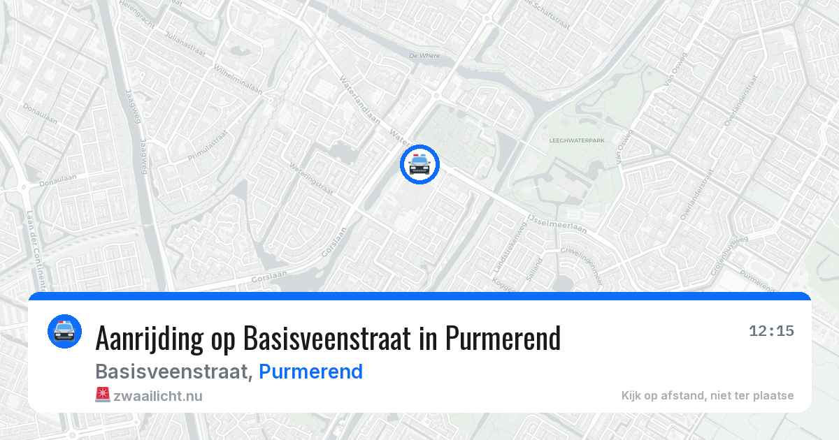 Aanrijding op Basisveenstraat in Purmerend — 27 apr 2026