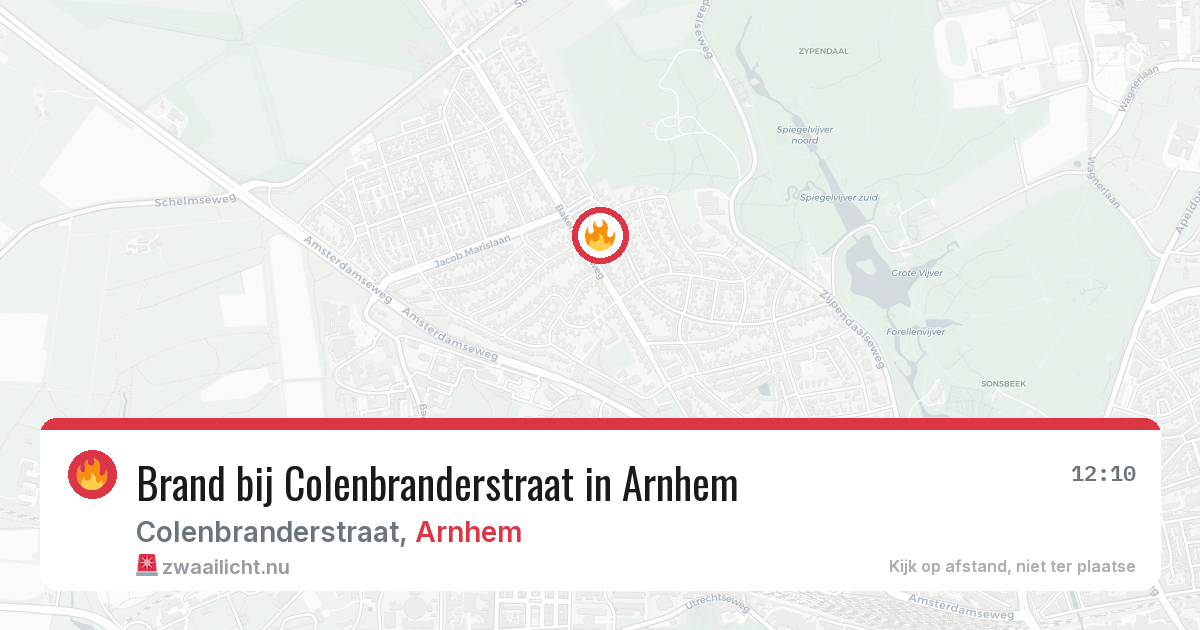 Brand bij Colenbranderstraat in Arnhem — 20 jul 2026