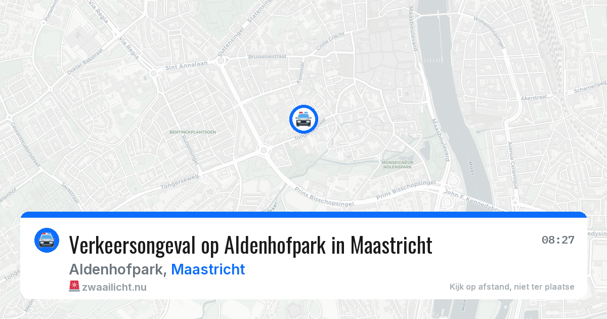Verkeersongeval op Aldenhofpark in Maastricht — 12 feb 2026