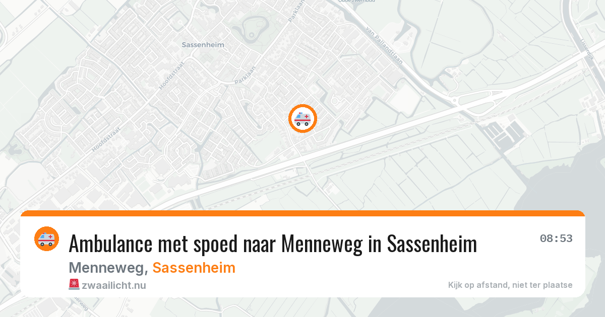 Ambulance met spoed naar Menneweg in Sassenheim — 6 jun 2026