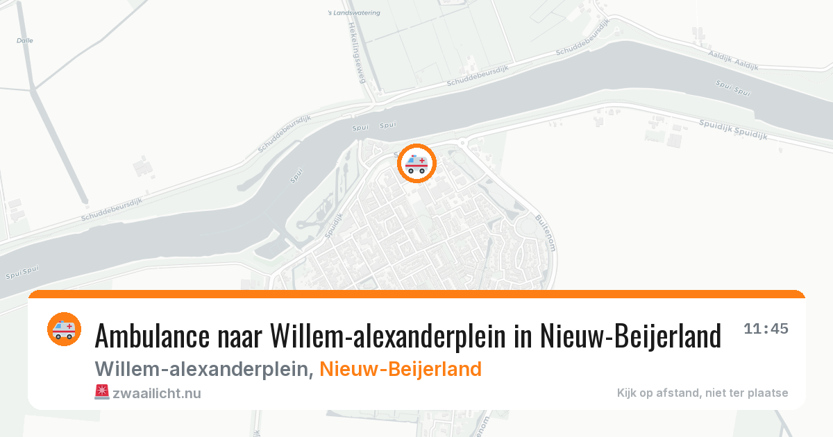Ambulance naar Willem-alexanderplein in Nieuw-Beijerland — 20 jul 2026