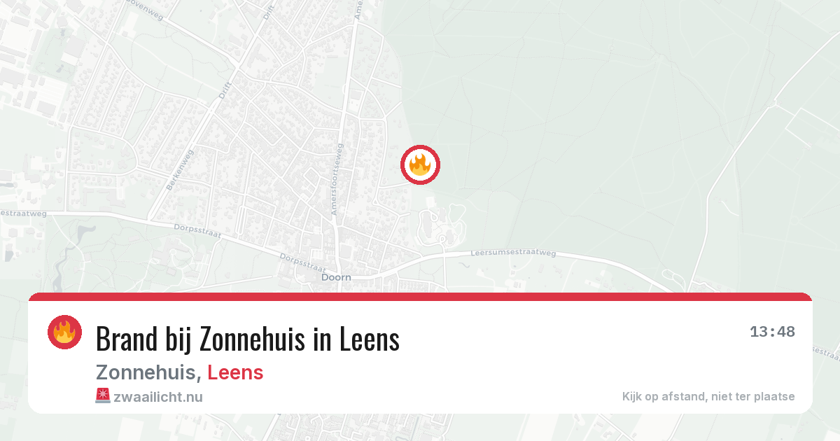 Brand bij Zonnehuis in Leens — 5 jul 2026