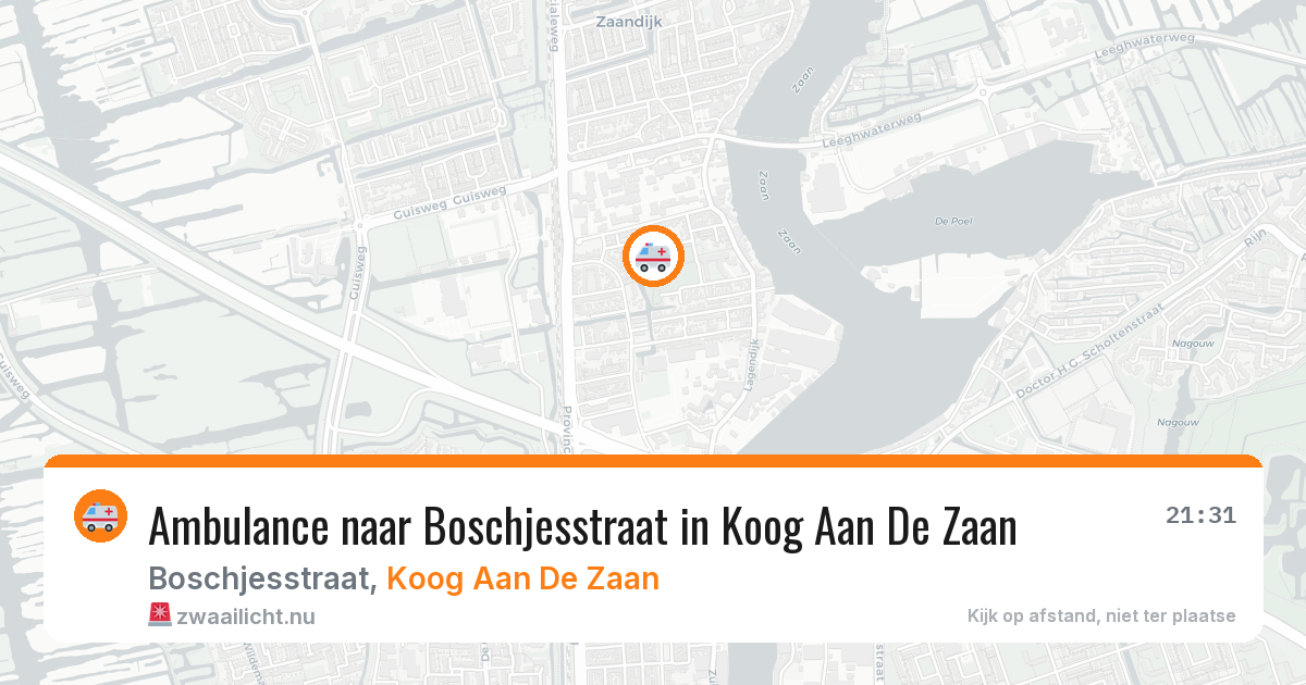 Ambulance naar Boschjesstraat in Koog Aan De Zaan — 22 jul 2026