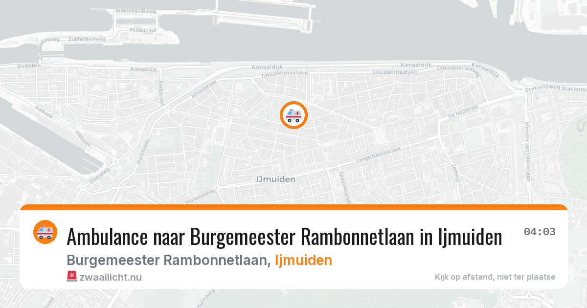 Ambulance naar Burgemeester Rambonnetlaan in Ijmuiden — 22 mei 2026