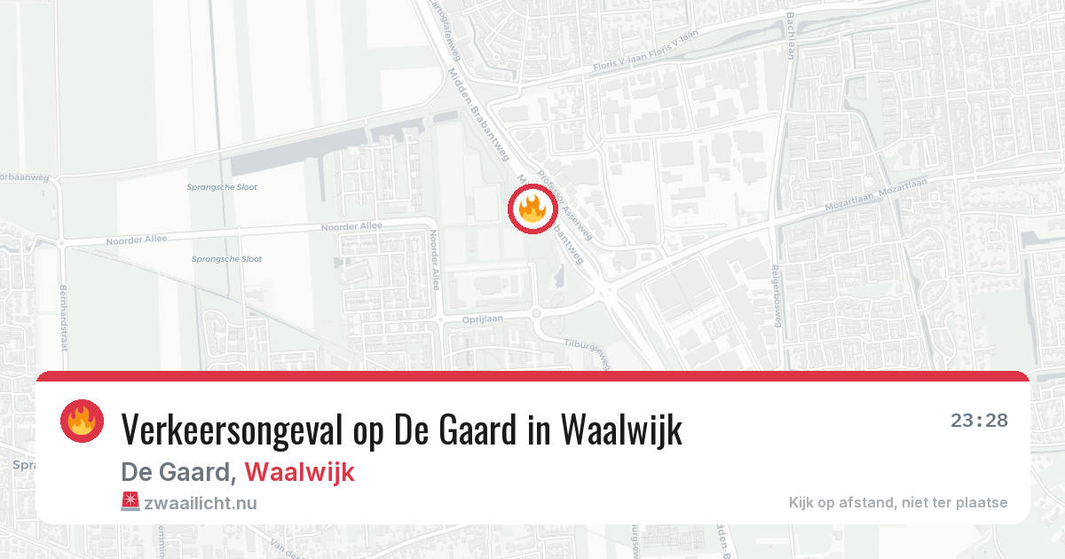 Verkeersongeval op De Gaard in Waalwijk — 3 mrt 2026