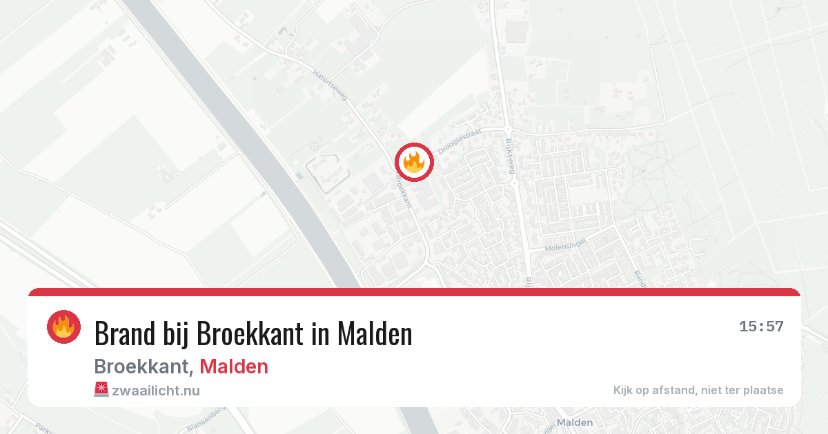 Brand bij Broekkant in Malden — 28 mrt 2026
