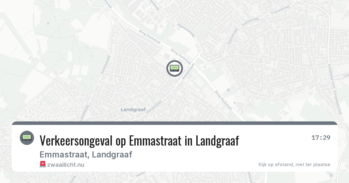 Verkeersongeval op Emmastraat in Landgraaf — 13 apr 2026
