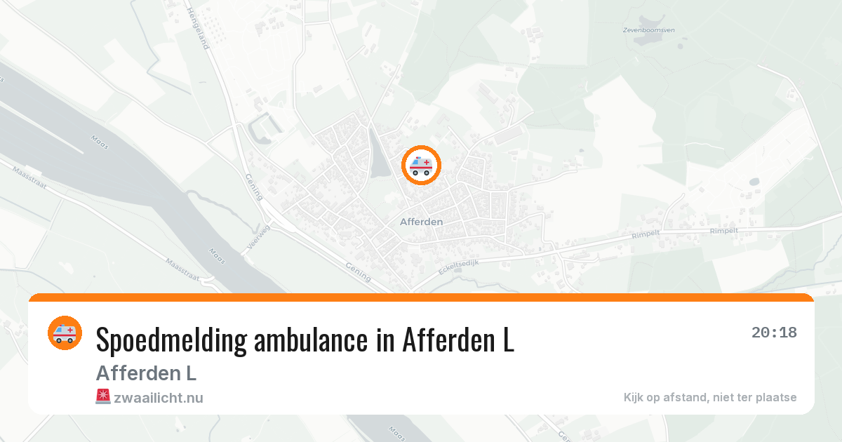 Spoedmelding ambulance in Afferden L — 18 jul 2026