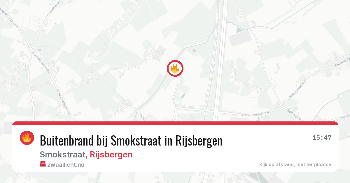 Buitenbrand bij Smokstraat in Rijsbergen — 10 jul 2026
