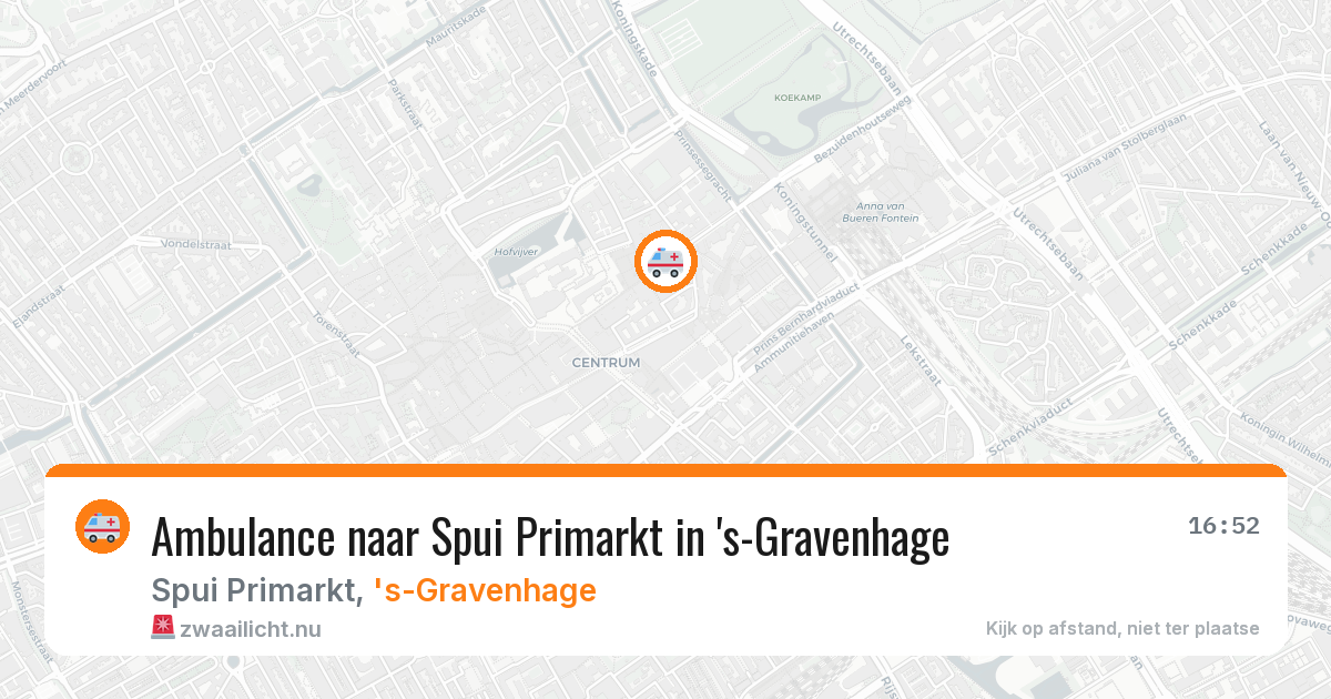 Ambulance naar Spui Primarkt in 's-Gravenhage — 29 mei 2026