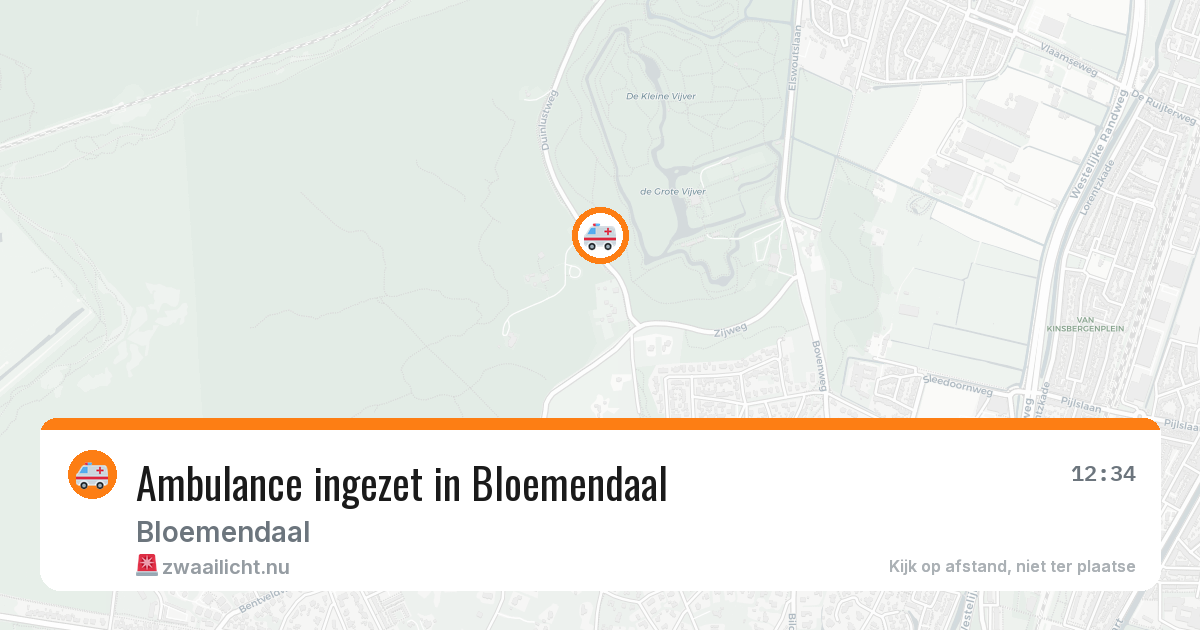 Ambulance ingezet in Bloemendaal — 25 jun 2026