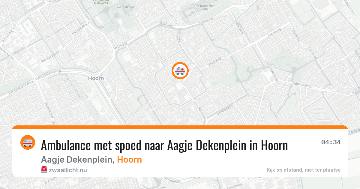 Ambulance met spoed naar Aagje Dekenplein in Hoorn — 19 jul 2026