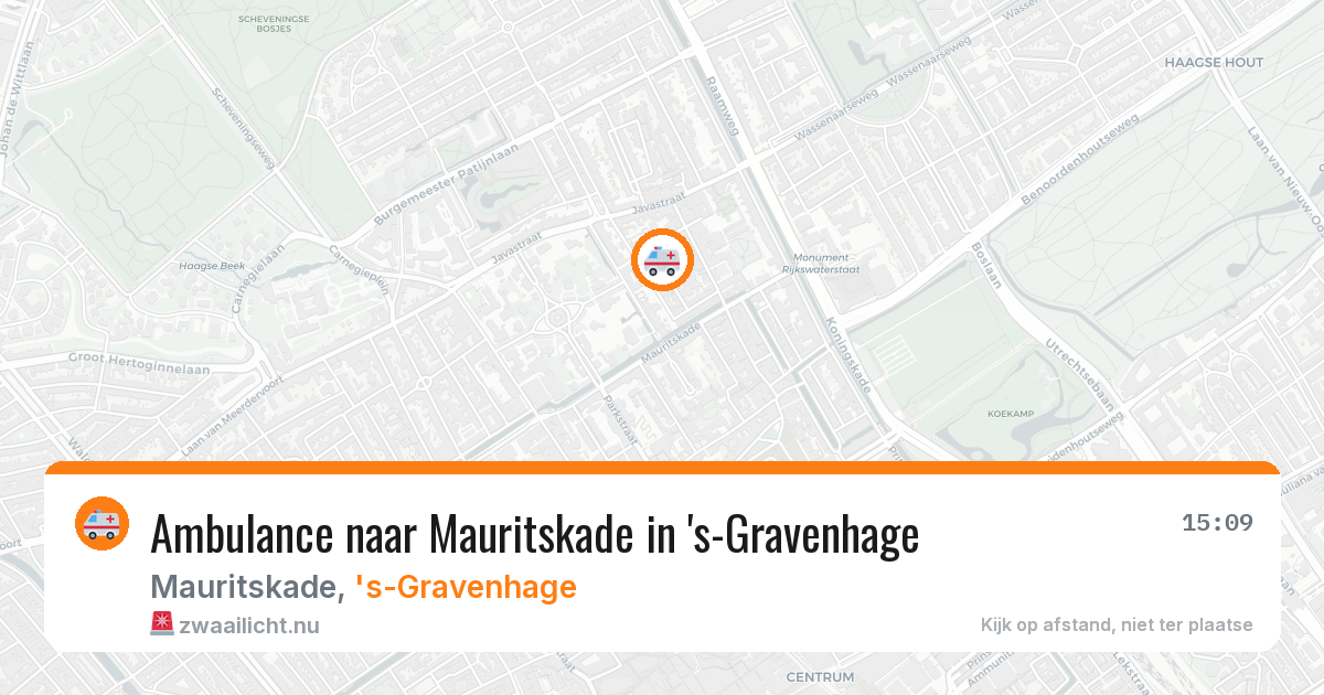Ambulance naar Mauritskade in 's-Gravenhage — 22 jul 2026