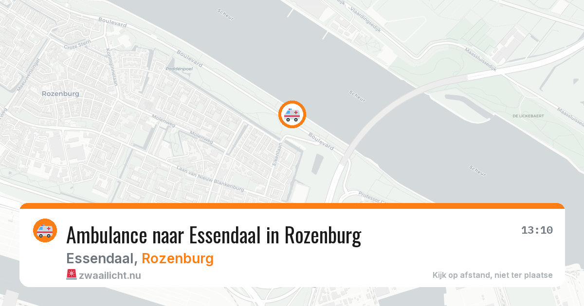 Ambulance naar Essendaal in Rozenburg — 21 jul 2026