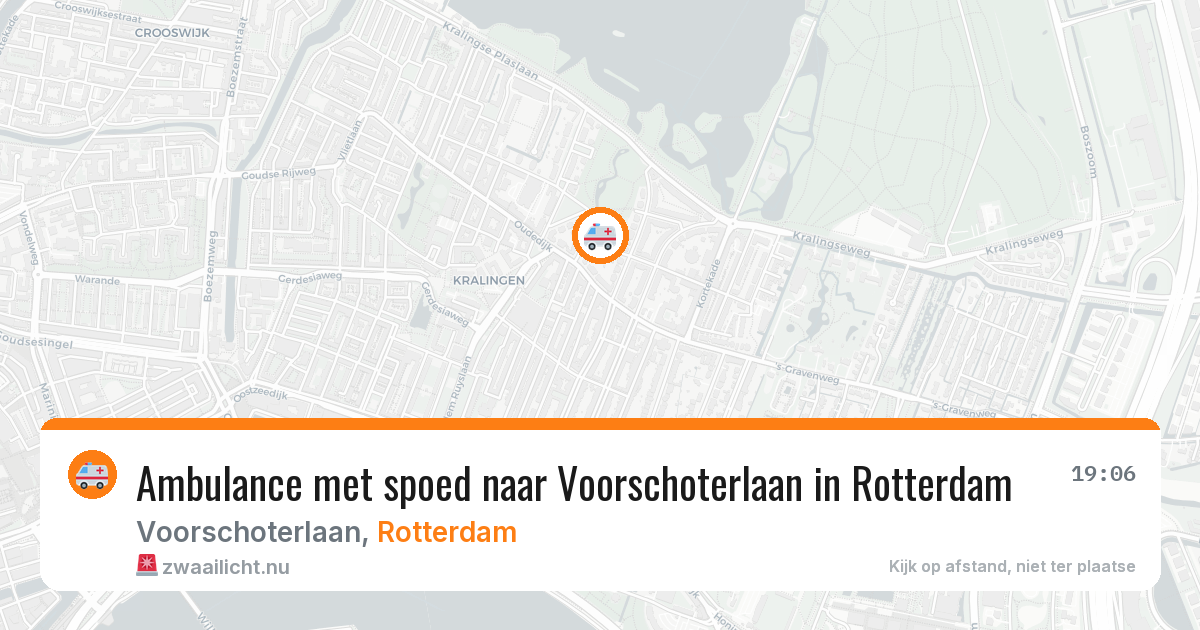 Ambulance met spoed naar Voorschoterlaan in Rotterdam — 23 mrt 2026