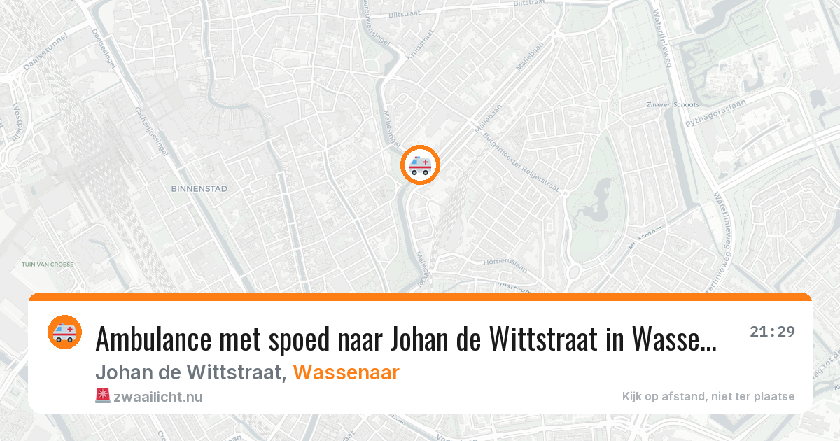 Ambulance met spoed naar Johan de Wittstraat in Wassenaar — 28 jan 2026