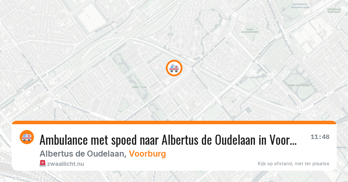 Ambulance met spoed naar Albertus de Oudelaan in Voorburg — 13 mei 2026