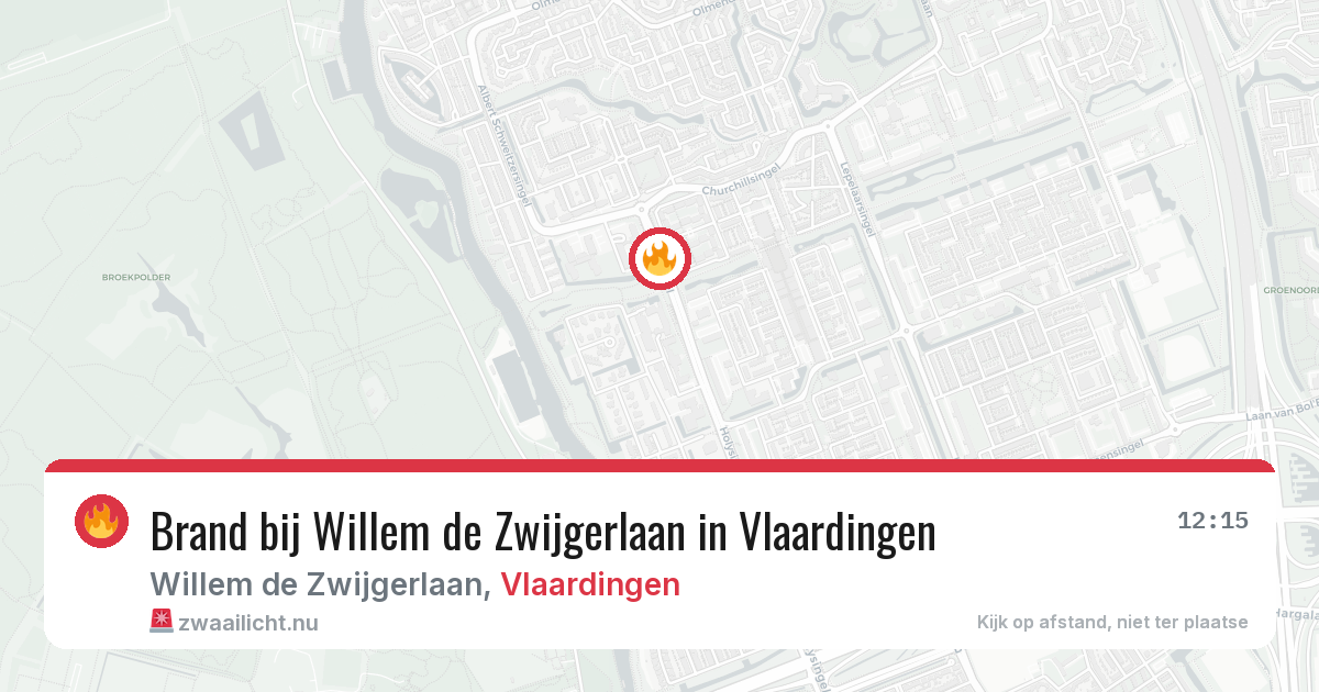 Brand bij Willem de Zwijgerlaan in Vlaardingen — 23 mrt 2026
