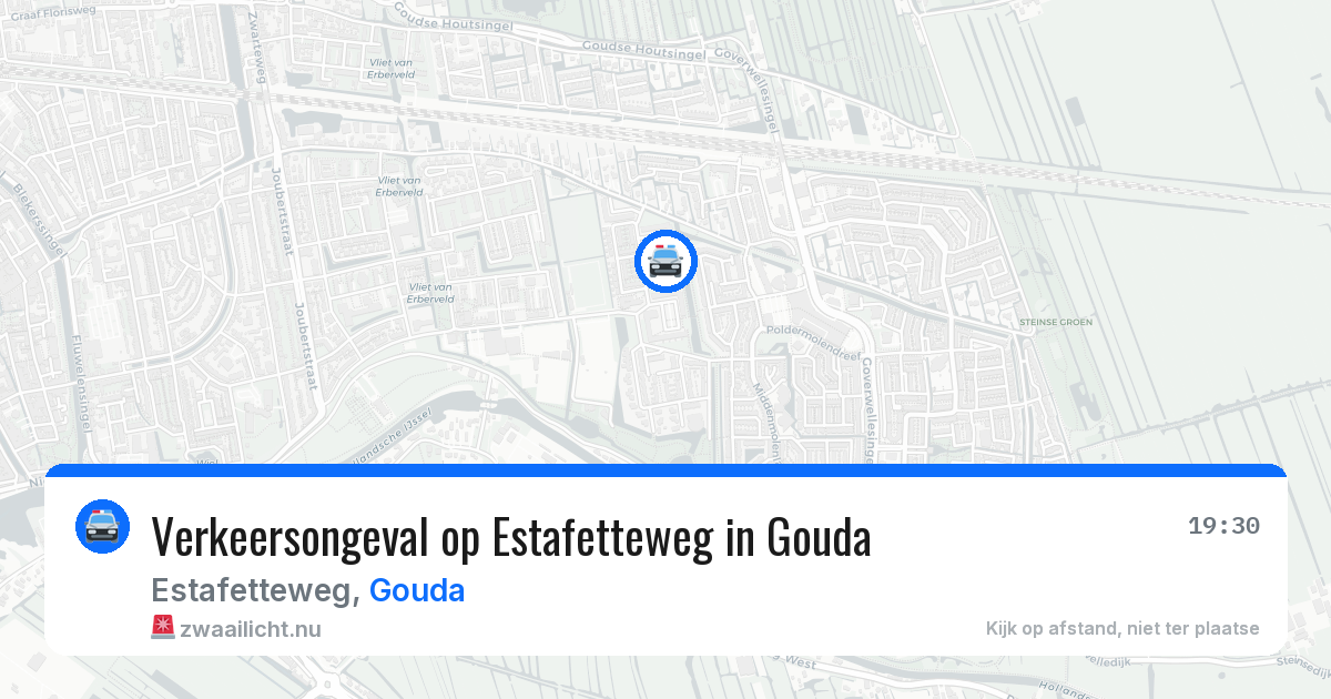 Verkeersongeval op Estafetteweg in Gouda — 14 jul 2026