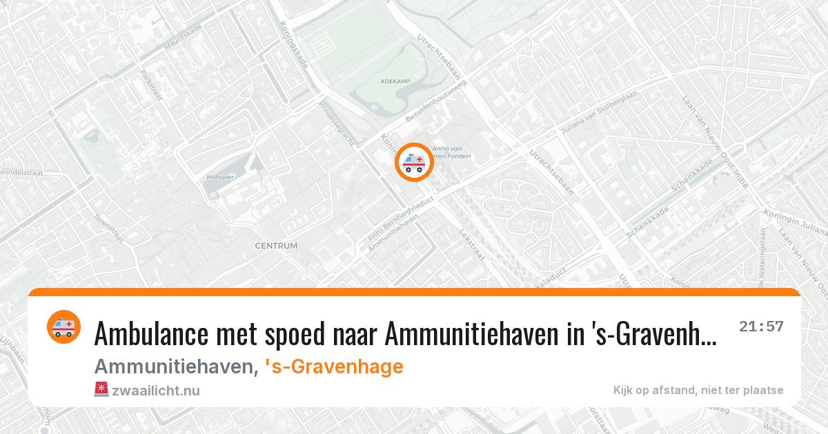 Ambulance met spoed naar Ammunitiehaven in 's-Gravenhage — 10 apr 2026