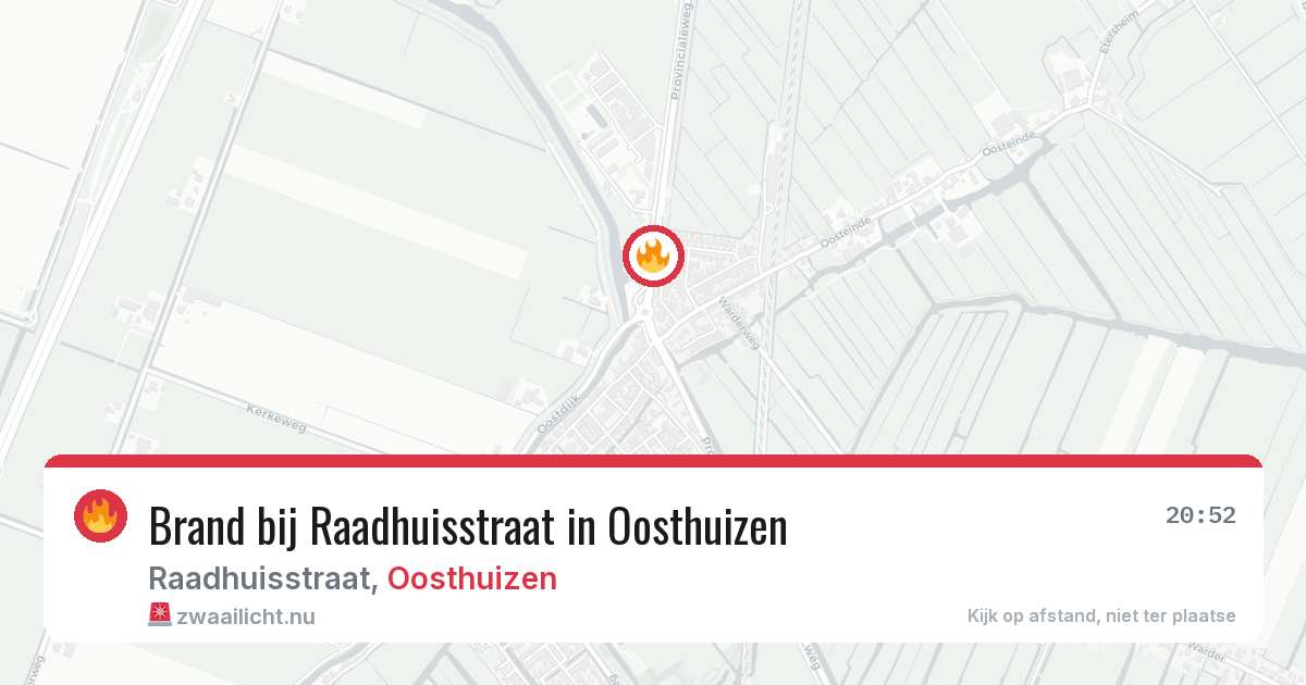 Brand bij Raadhuisstraat in Oosthuizen — 22 feb 2026