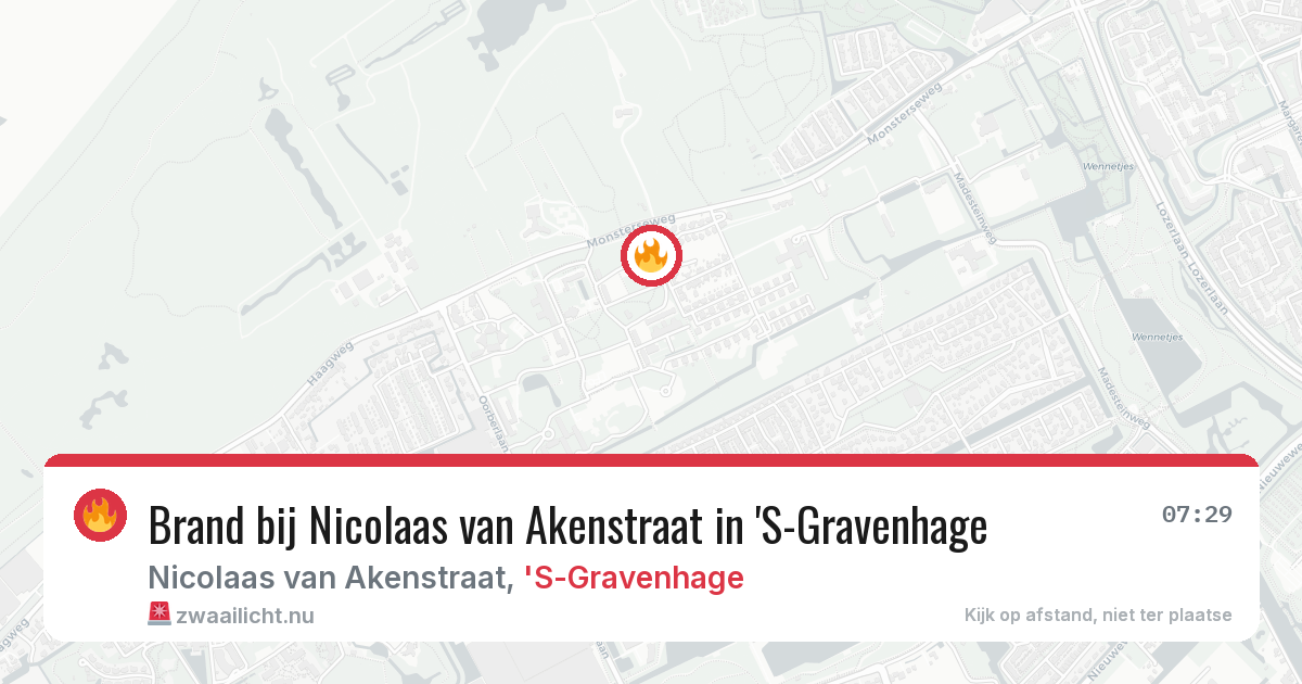 Brand bij Nicolaas van Akenstraat in 'S-Gravenhage — 18 mei 2026