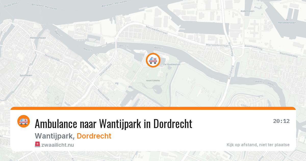 Ambulance naar Wantijpark in Dordrecht — 1 jun 2026