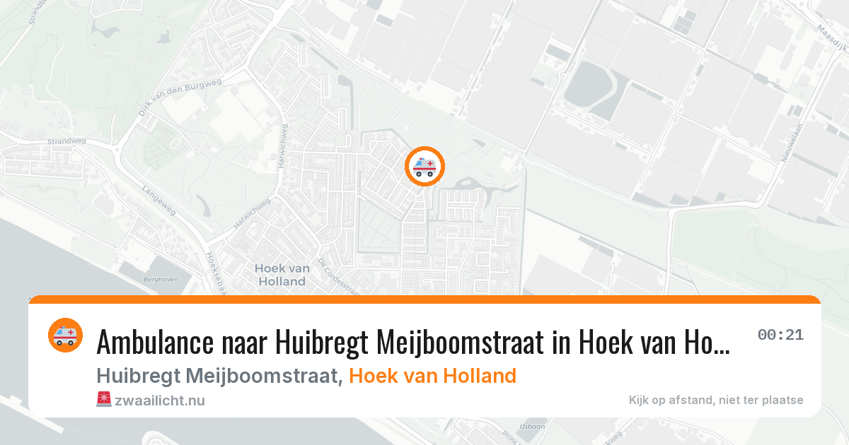 Ambulance naar Huibregt Meijboomstraat in Hoek van Holland — 18 jul 2026