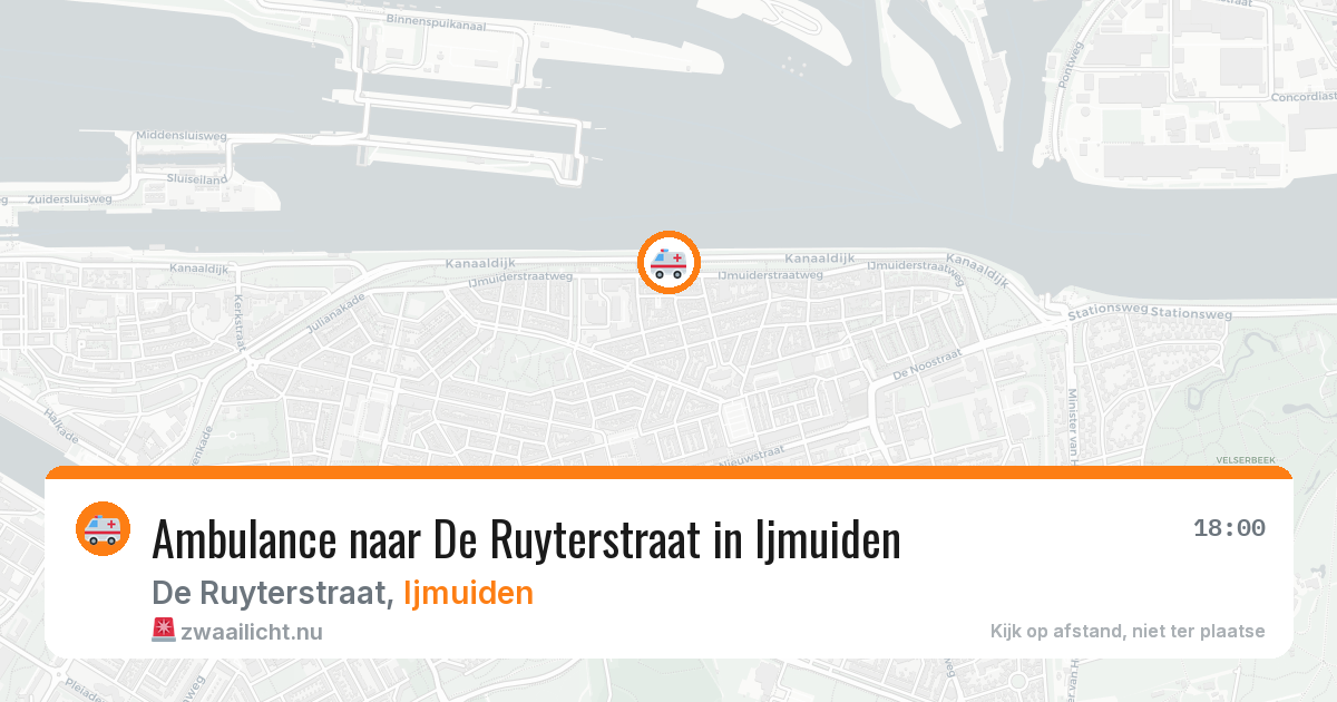 Ambulance naar De Ruyterstraat in Ijmuiden — 26 jul 2026
