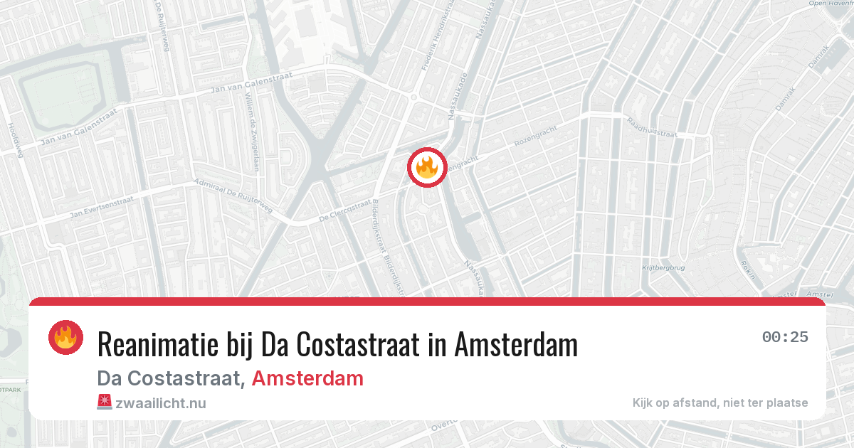 Reanimatie bij Da Costastraat in Amsterdam — 23 jul 2026