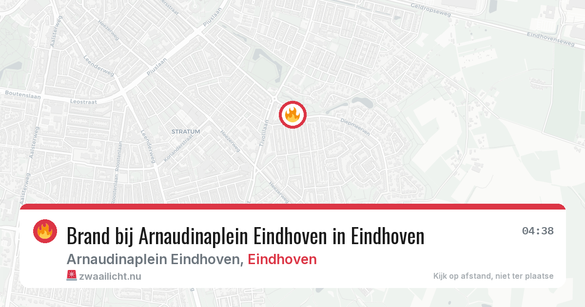 Brand bij Arnaudinaplein Eindhoven in Eindhoven — 18 jul 2026