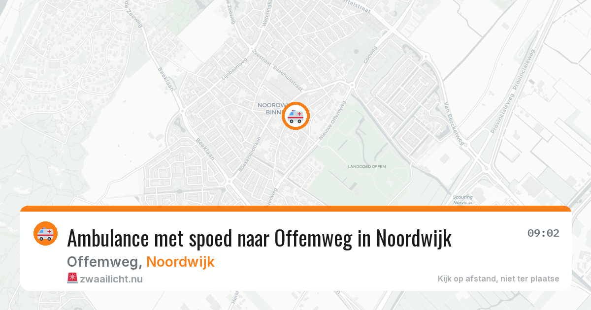 Ambulance met spoed naar Offemweg in Noordwijk — 20 jan 2026
