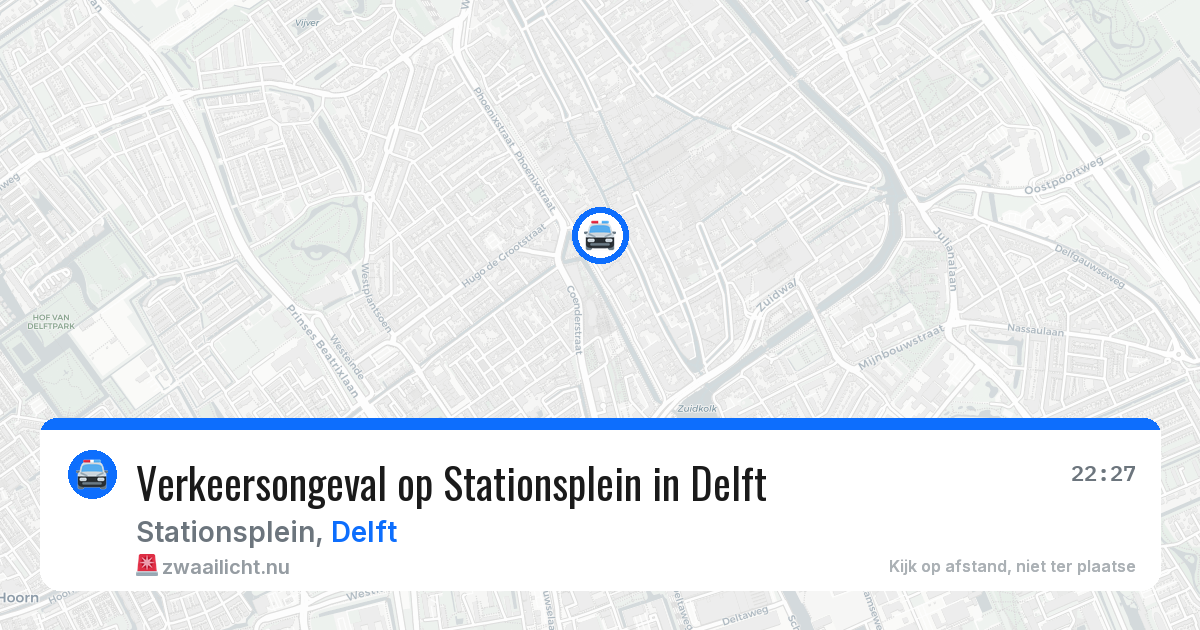 Verkeersongeval op Stationsplein in Delft — 14 mei 2026