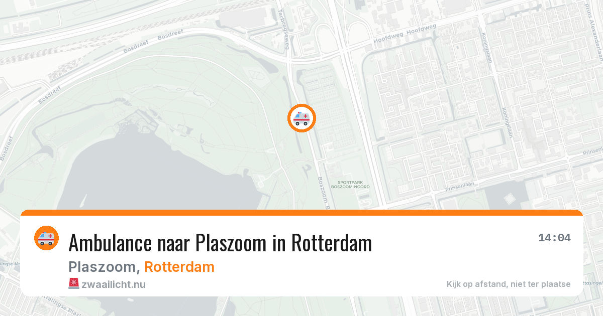 Ambulance naar Plaszoom in Rotterdam — 19 jul 2026