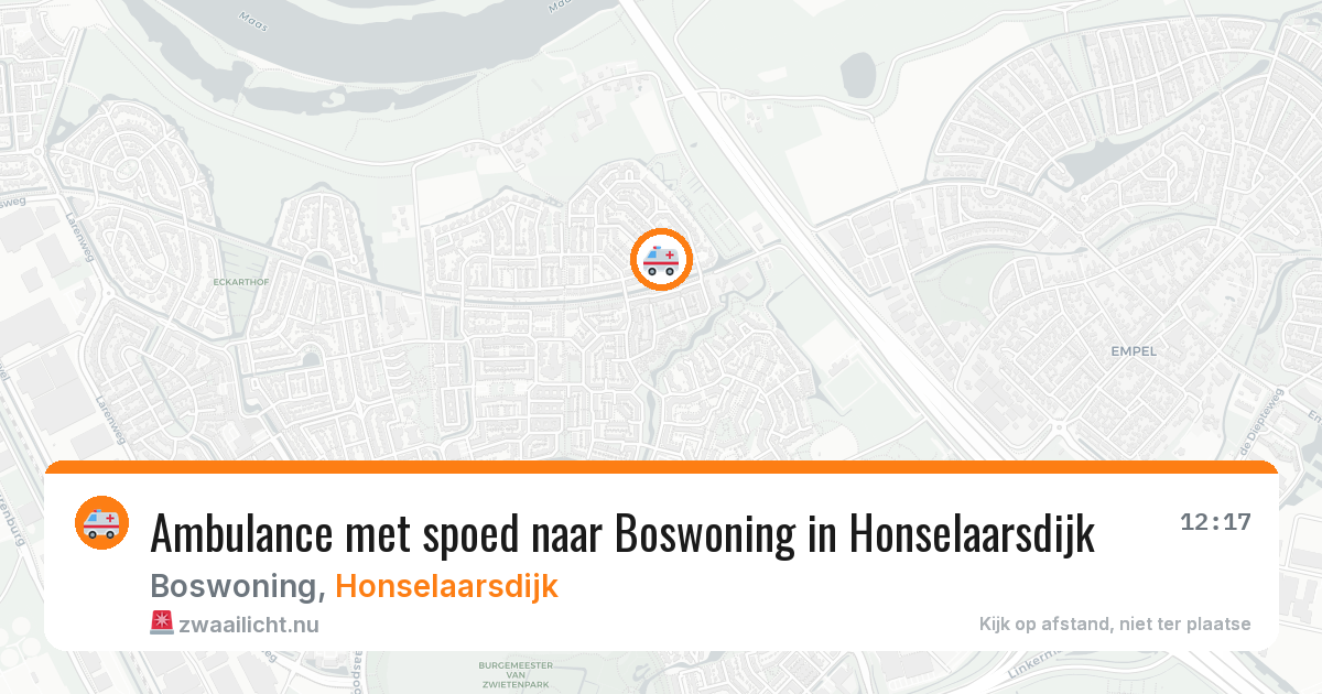 Ambulance met spoed naar Boswoning in Honselaarsdijk — 10 mei 2026