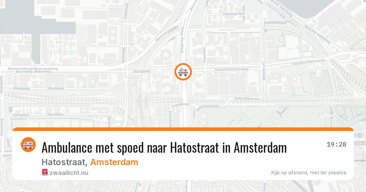 Ambulance met spoed naar Hatostraat in Amsterdam — 21 mrt 2026