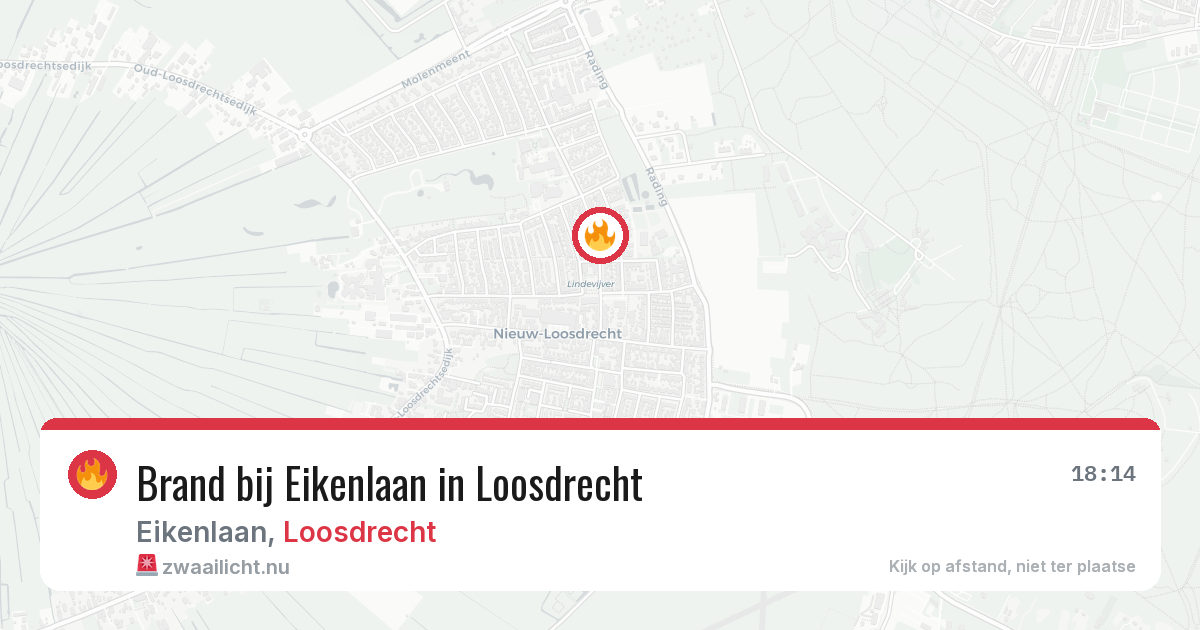 Brand bij Eikenlaan in Loosdrecht — 1 jun 2026