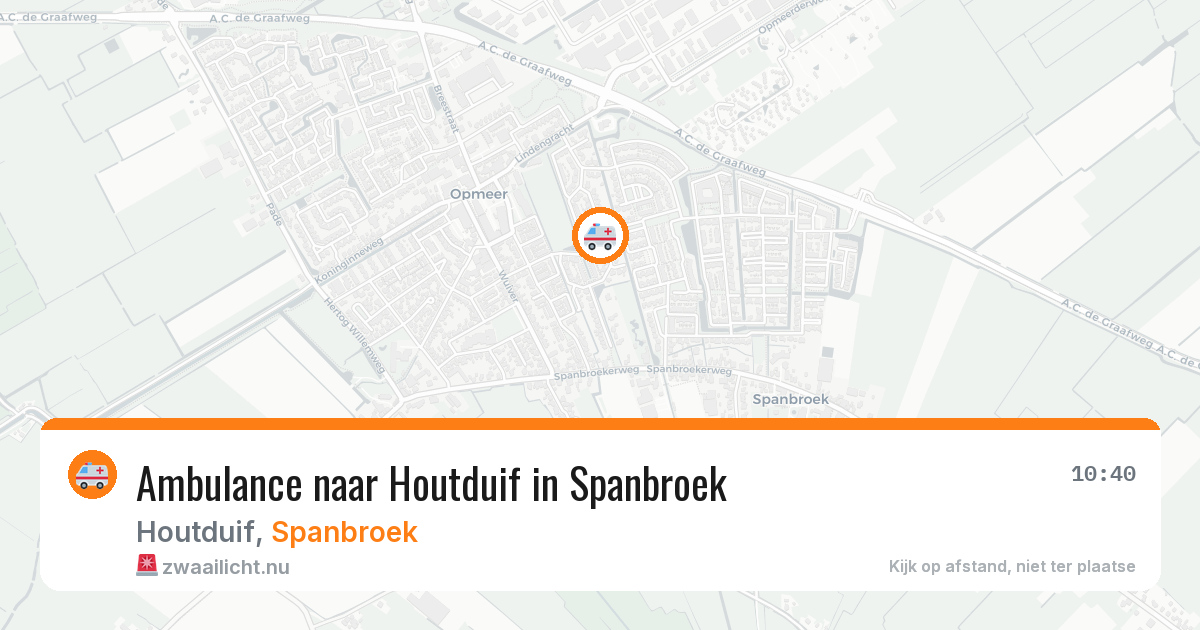 Ambulance naar Houtduif in Spanbroek — 6 jul 2026