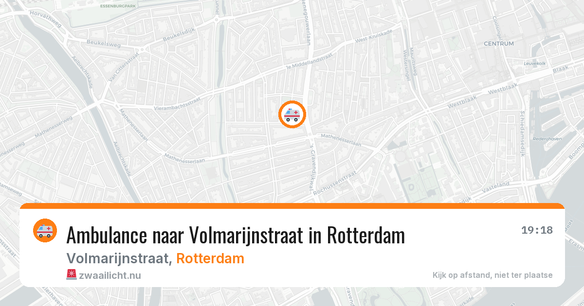 Ambulance naar Volmarijnstraat in Rotterdam — 18 jul 2026