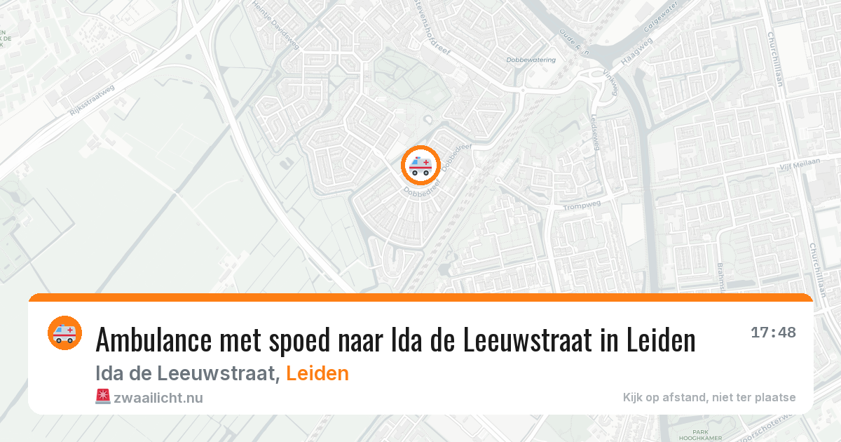 Ambulance met spoed naar Ida de Leeuwstraat in Leiden — 11 jul 2026