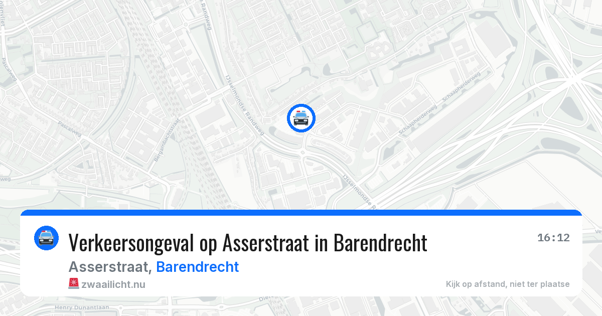 Verkeersongeval op Asserstraat in Barendrecht — 16 jul 2026